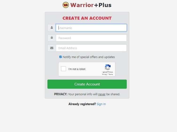 warriorplus Account